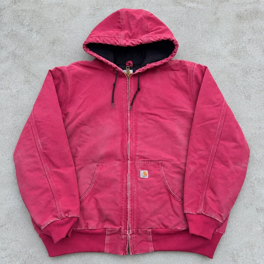 Carhartt WJ130 624 Pink Duck Canvas Quilted Active Jacket XXL 20
